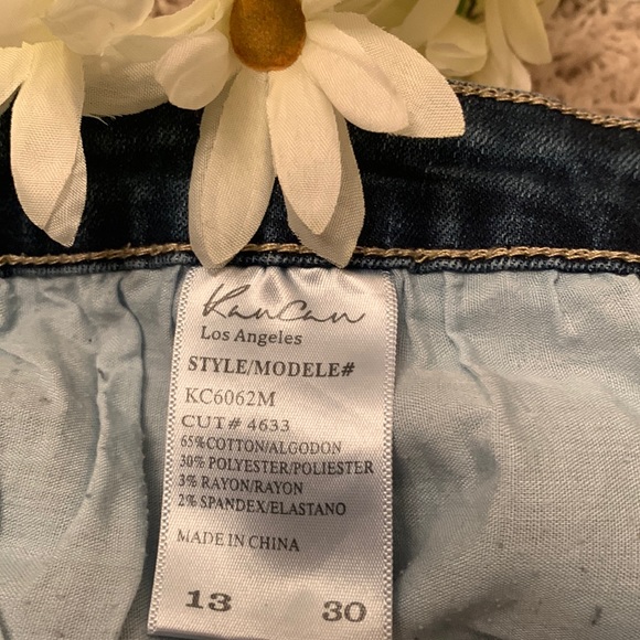 💕KanCan Frayed Denim Mini SKIRT Raw Hem; Women’s Size 30 Waist (13) - Picture 9 of 11